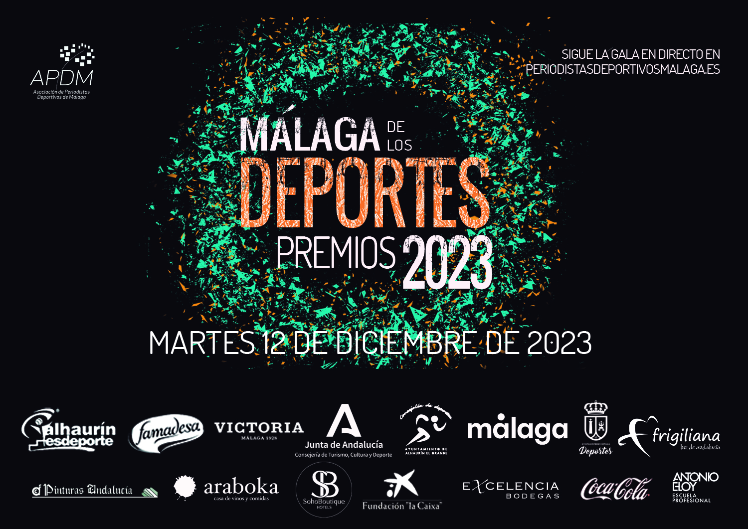 El alcalde de Málaga y el consejero de Turismo, Cultura y Deporte de la Junta de Andalucía asisten a los Premios Málaga de los Deportes 2023