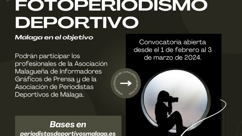 I premio de Fotoperiodismo Deportivo Málaga en el objetivo.