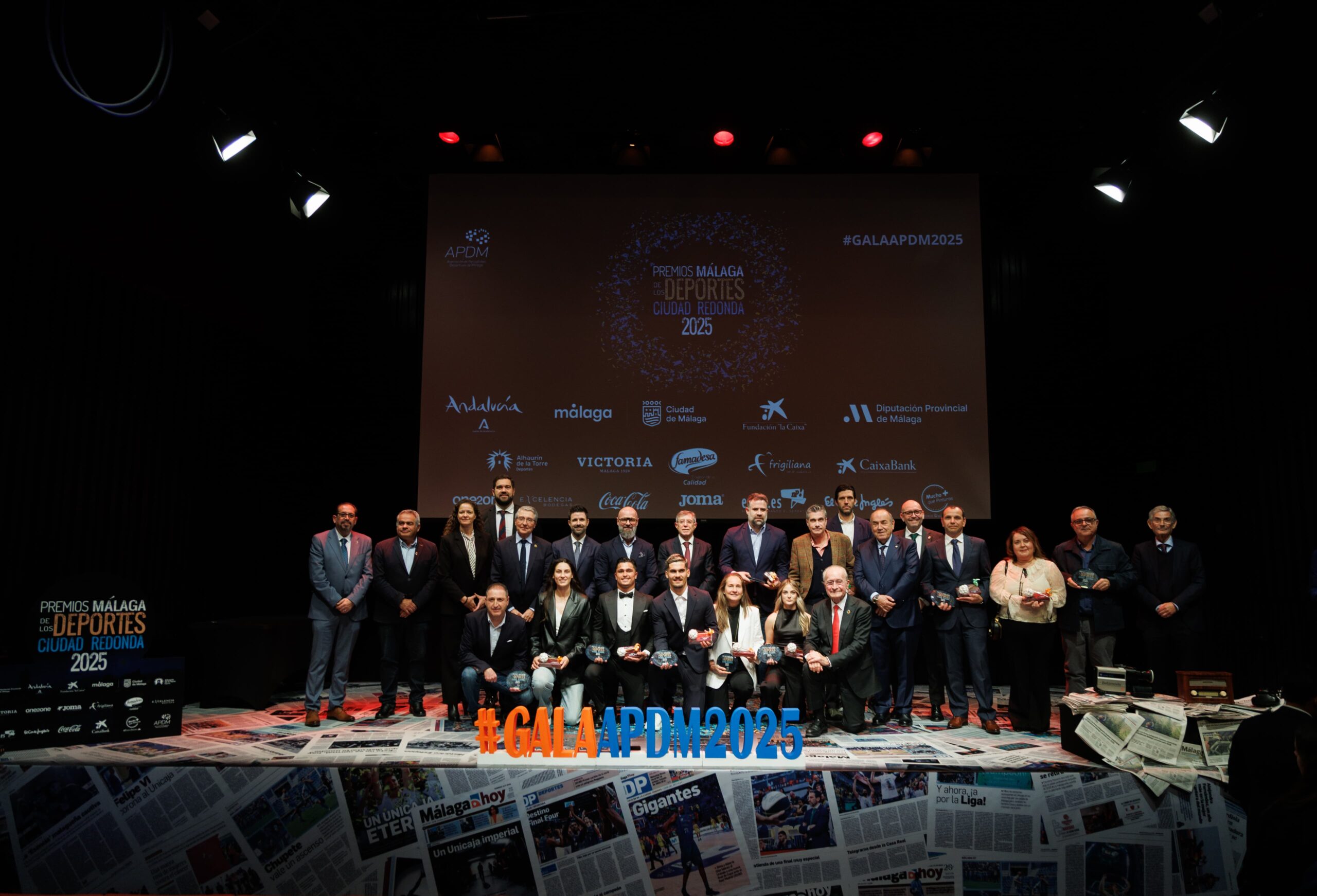 La APDM entrega los Premios Málaga de los Deportes Ciudad Redonda 2025